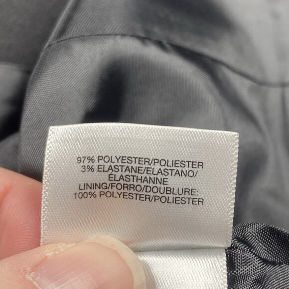 Le Suit Women's Size 10 3-Button Jacket & Flounce Skirt Black Work Office - Picture 4 of 7